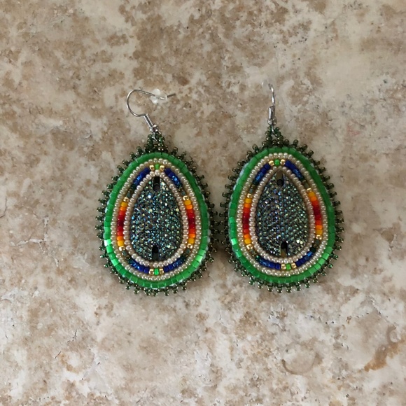 Seed Bead Earrings - Picture 1 of 8